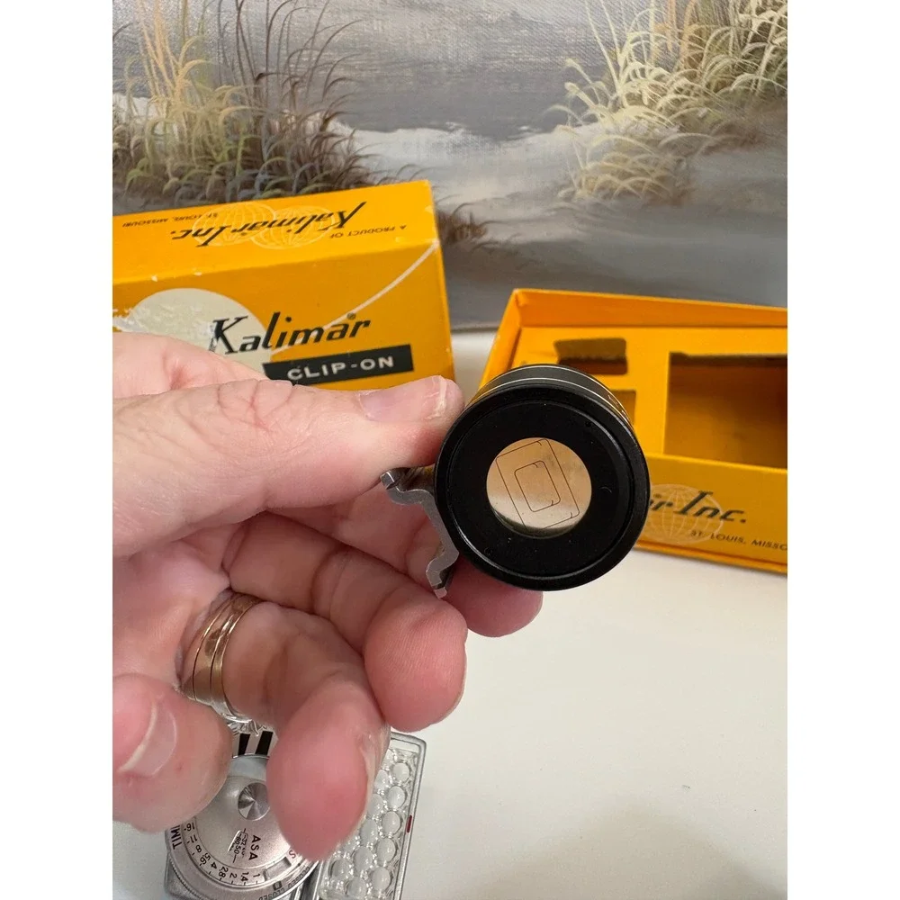 Vintage Kalimar Clip-On Exposure Meter Model 2031 Made in Japan with Box & Case